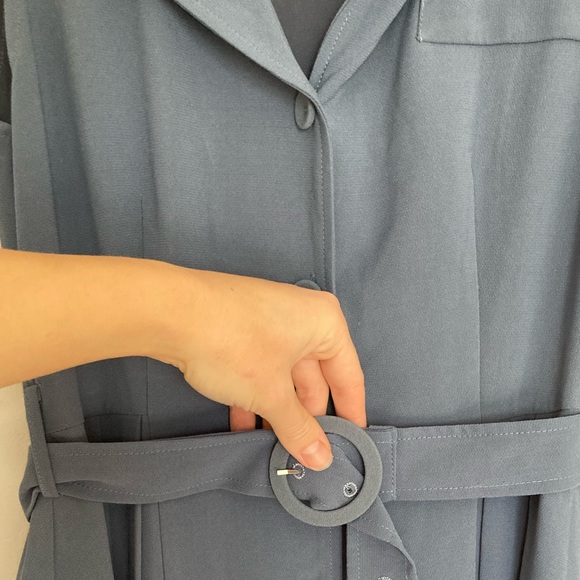Blue button down dress - Picture 3 of 5